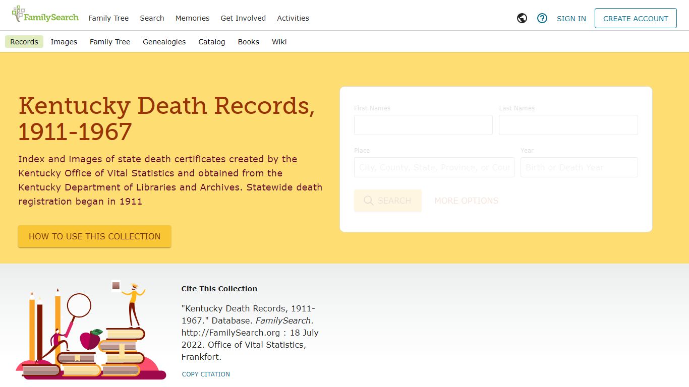 Kentucky Death Records, 1911-1965 • FamilySearch
