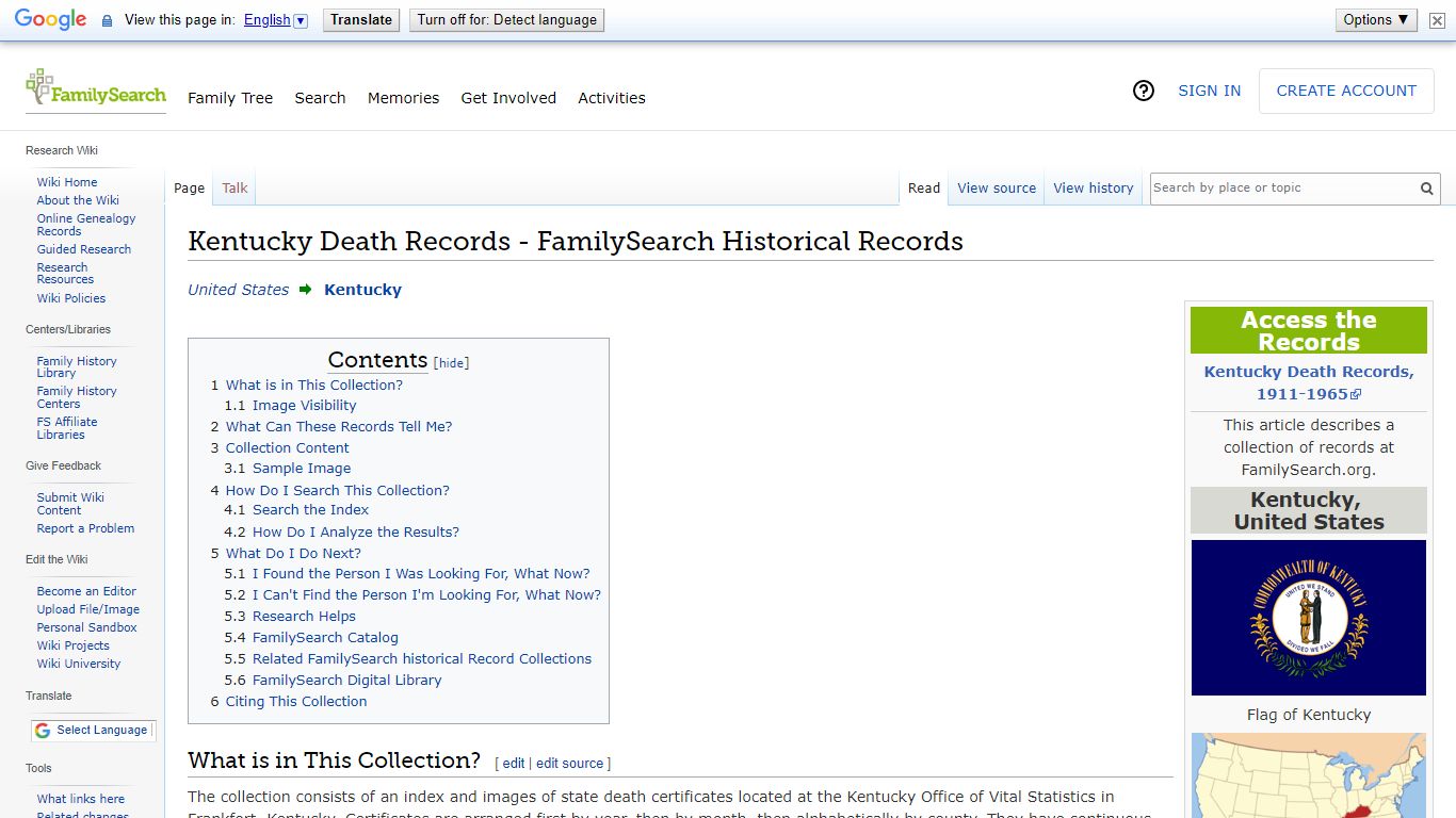 Kentucky Death Records - FamilySearch Historical Records ...